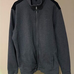 Calvin Klein Men's Charcoal Zip-Up Sweater